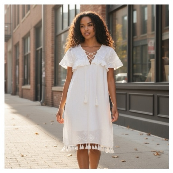 Red Carter Marina Embroidered Coverup Swim Dress Ivory White Size Small NWT Red Carter Marina Embroidered Coverup Swim Dress Ivory White Size Small NWT